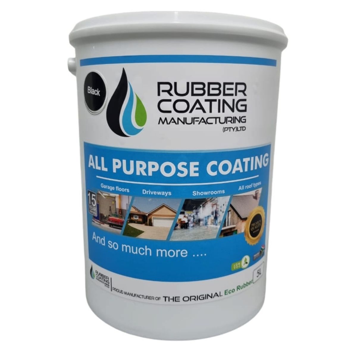 Rcm All Purpose Coating Black 5 L