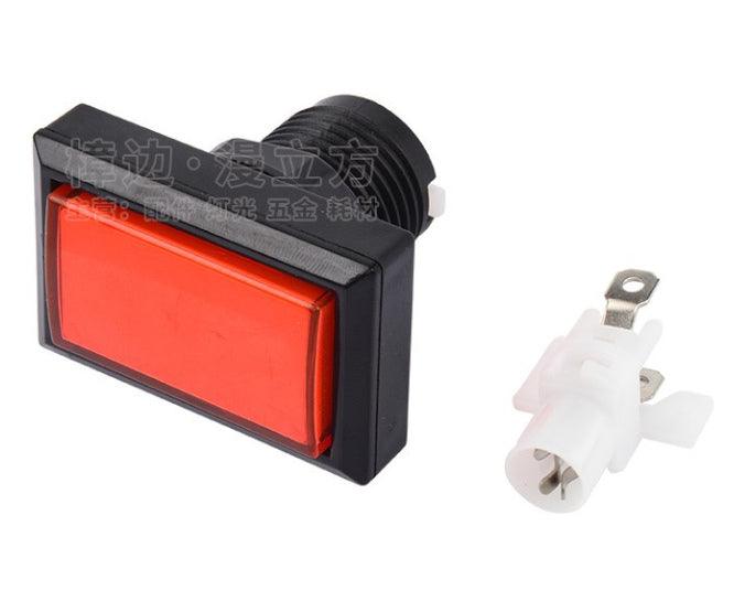 Rectangular Push Button Mom Illum Red 50x33mm 240491 - Livestainable.co.za