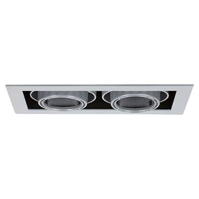 D/Light Tilt Rectangular Satin Silver 2x50w 230v - Livestainable.co.za