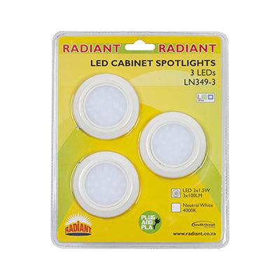 Cabinet D/Light Matt White Led 3 X1.5w - Livestainable.co.za