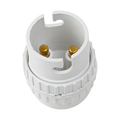 Lampholder B22 Nylon White 10mm (Ea179 W) - Livestainable.co.za