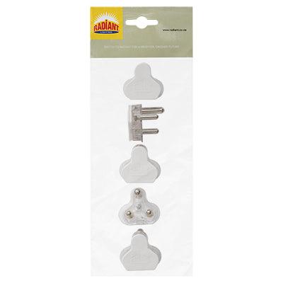 Plug Top 16 Amp 3 Pin White 5x Prepack - Livestainable.co.za