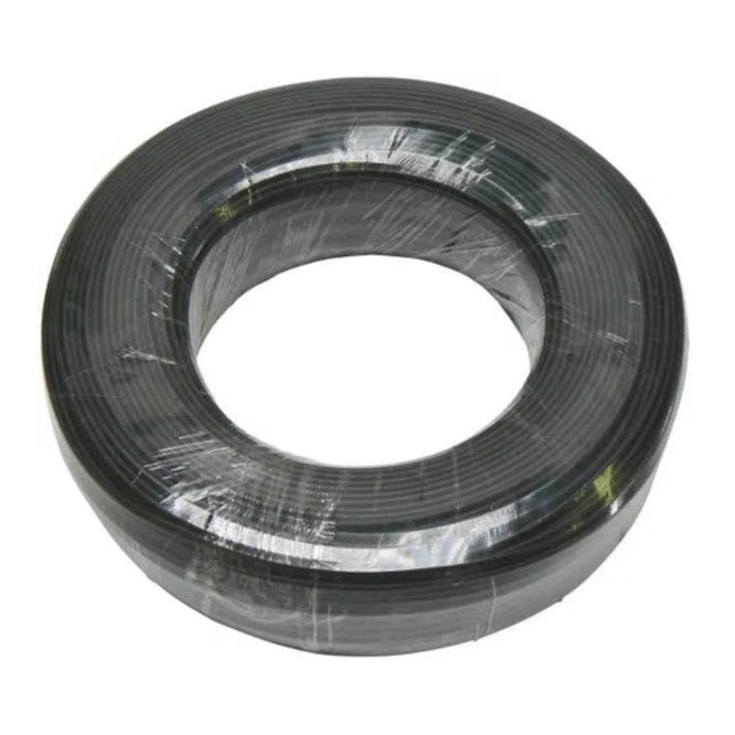 Flat Flex Telephone Cable 6 C Black 100m/Reel Cabmawg26 6 B