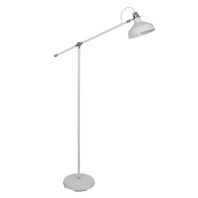 Floor Light Steel White & Satin Nickel 1x E27 - Livestainable.co.za