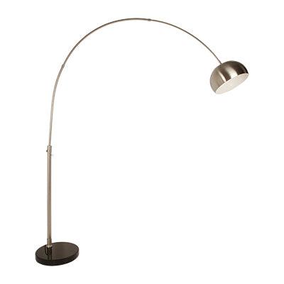 Studio Floor Light Satin Chrome With Marble Base 1x E27 - Livestainable.co.za