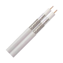 Dual Tv Cable Coax Solid White 75 Ohm Rg6 U Dual Coax
