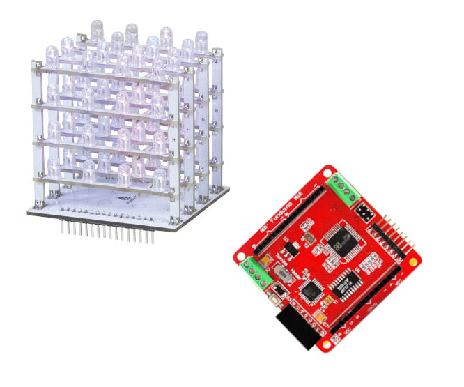 Rgb Led Cube Kit 4x4x4 With Rgb Funduino V1.A Ks0177 / 0575