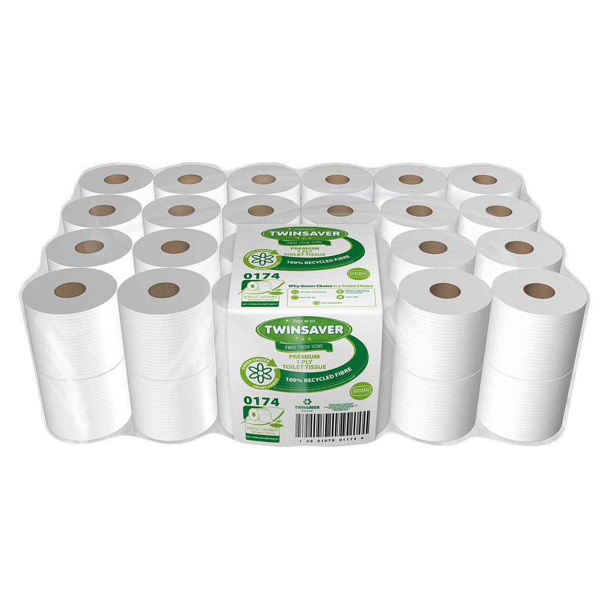 Twinsaver Toilet Paper 1 Ply Recyc Sabs 48 Pc 0174 - Livestainable.co.za