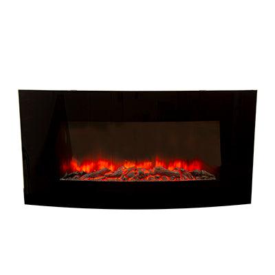 Fireplace Decorative Curved Glass Indoor With Coal 1800 W 230 V - Livestainable.co.za