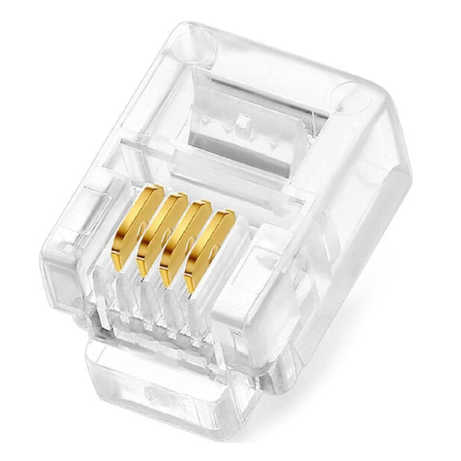 Rj11 Modular Telecoms / Telephone Plug 3 Prong 6 P4 C 6 W4 Ps