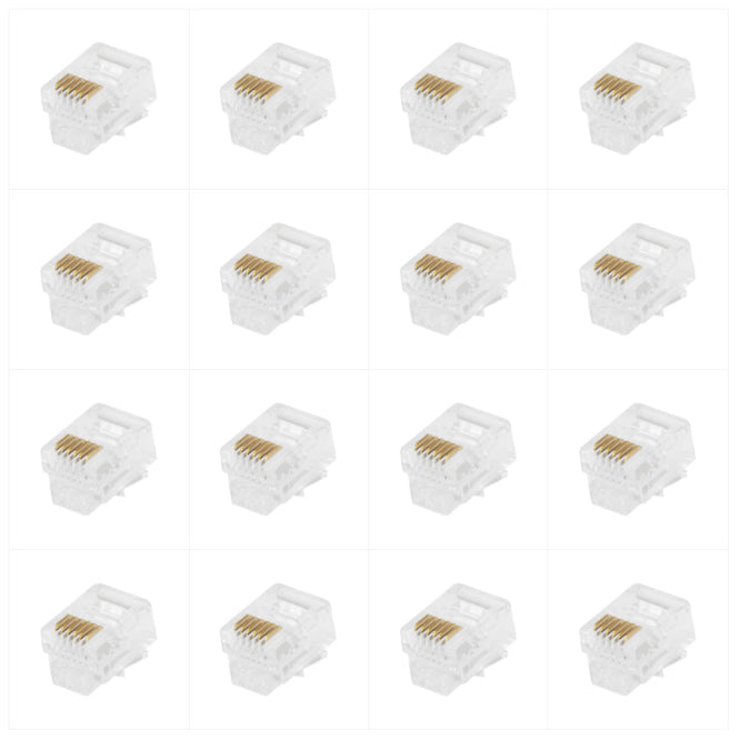 Rj12 Modular Telecoms / Telephone Plug 3 Prong 6 P6 C 1 K/Bag Rj12 Plug3