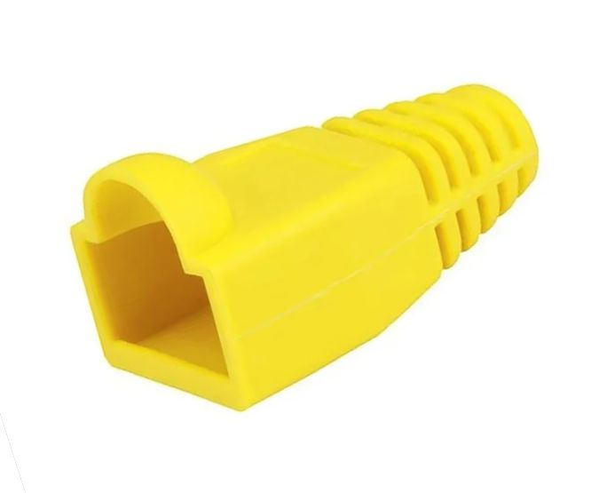 Boot Rj45 Rnd Cab Yellow 29mm W/Anti Snag Bubble 24