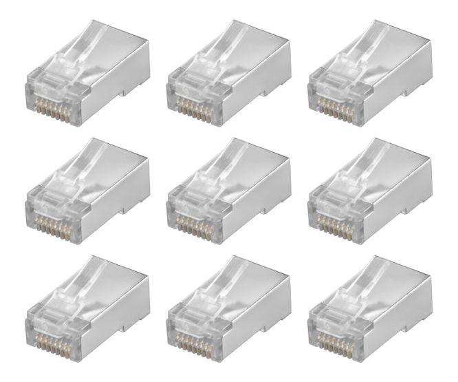 8 W Shielded Feedthrough Plug Cat6 1.2mm Holes 100/Bag Ez Cat5 E Cat6 1.2 S - Livestainable.co.za