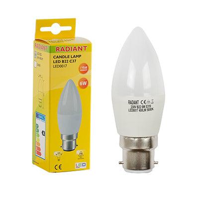 Candle Frosted 7w Led B22 5000 K N - Livestainable.co.za