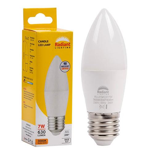 Candle Frosted 7w Led E27 3000 K N - Livestainable.co.za