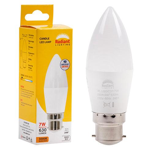 Candle Frosted 7w Led B22 3000 K N - Livestainable.co.za