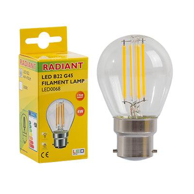 Golfball Filament Clear 4w Led B22 3000 K N - Livestainable.co.za