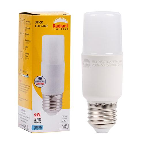 Stick Lamp Frosted T36 6w Led E27 5000 K N - Livestainable.co.za