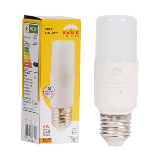 Stick Lamp Frosted T36 6w Led E27 3000 K N - Livestainable.co.za