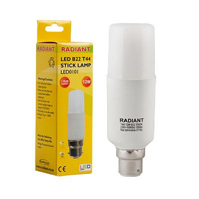 Stick Lamp Frosted T44 12w Led B22 3000 K N - Livestainable.co.za