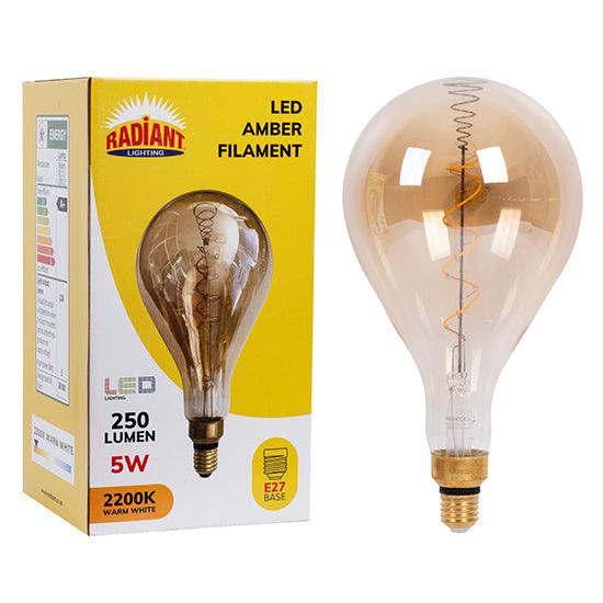 Filament Amber 8w Led E27 2200 K 160x300mm N - Livestainable.co.za