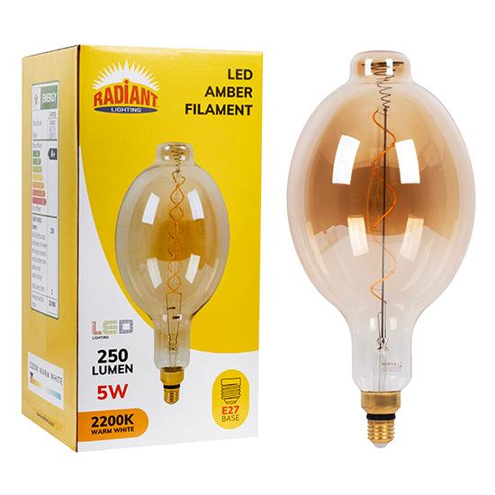 Filament Amber 8w Led E27 2700 K 180x395mm N - Livestainable.co.za