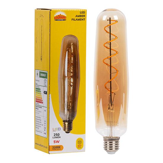 Filament Amber 8w Led E27 2700 K 60x234mm N - Livestainable.co.za