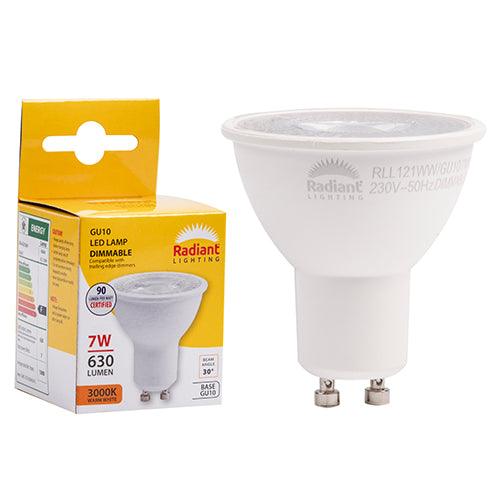 Gu10 Clear Lens 7w Led 3000 K Dimmable N - Livestainable.co.za