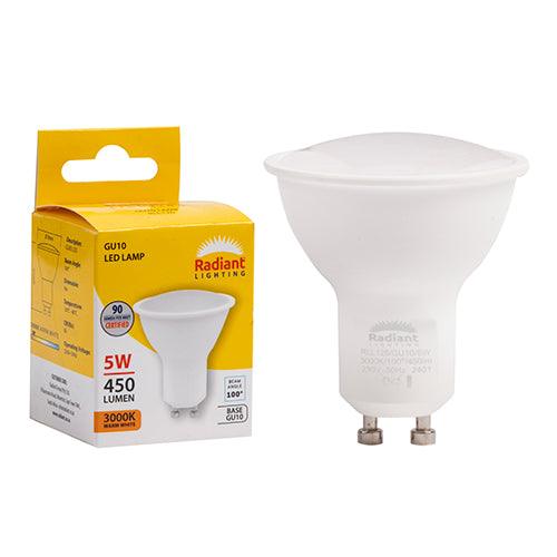 Gu10 Frosted Lens 5w Led 3000 K Non Dimmable N - Livestainable.co.za