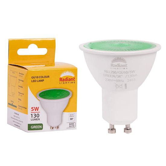 Gu10 Coloured 5w Led Green N - Livestainable.co.za