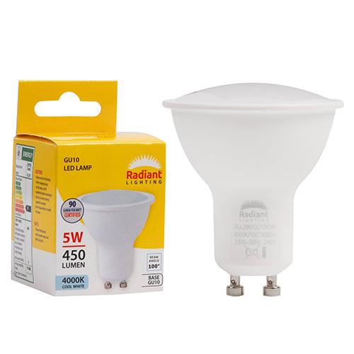 Gu10 Frosted Lens 5w Led 4000 K Non Dimmable N - Livestainable.co.za