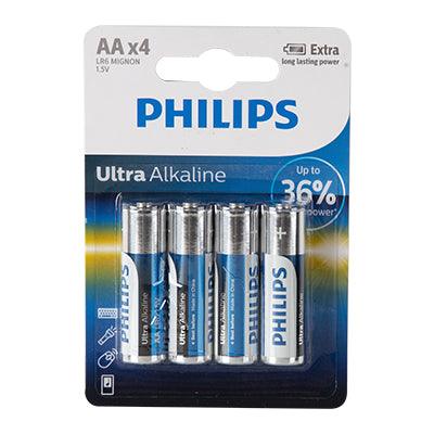 Philips Ultra Alkaline Aa Batteries 1.5 V 4 Pack - Livestainable.co.za