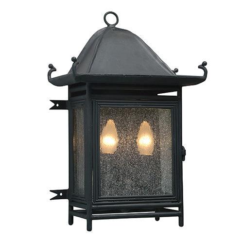 Forged Wall Light Outdoor Medium Sand Black 2x E14 - Livestainable.co.za