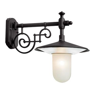 Rhine Wall Light Outdoor Black 1x E27 - Livestainable.co.za