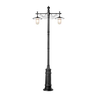 Rhine Pole Light Base Mount Black 2x E27 - Livestainable.co.za