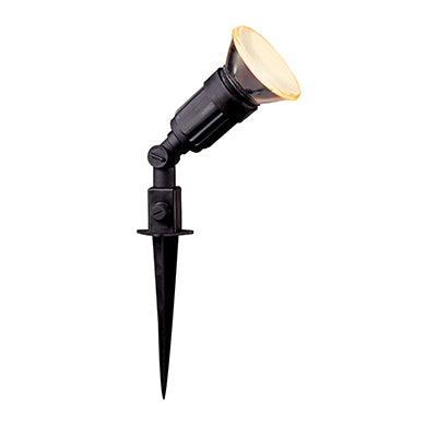 Spotlight Outdoor Plastic Spike Black 1x E27 Par38 - Livestainable.co.za