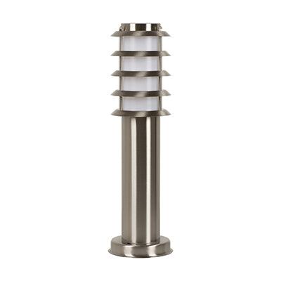 Slate Grid Bollard Outdoor 450mm Stainless Steel 1x E27 - Livestainable.co.za