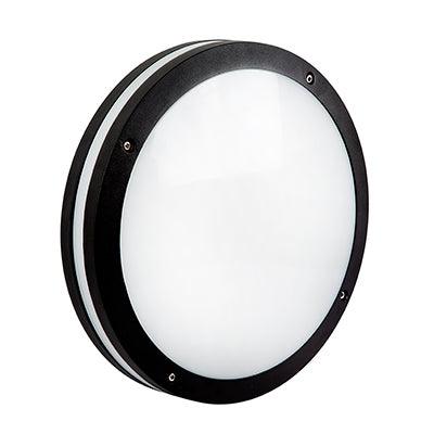 Bulkhead Round 350mm Black 2x E27 - Livestainable.co.za