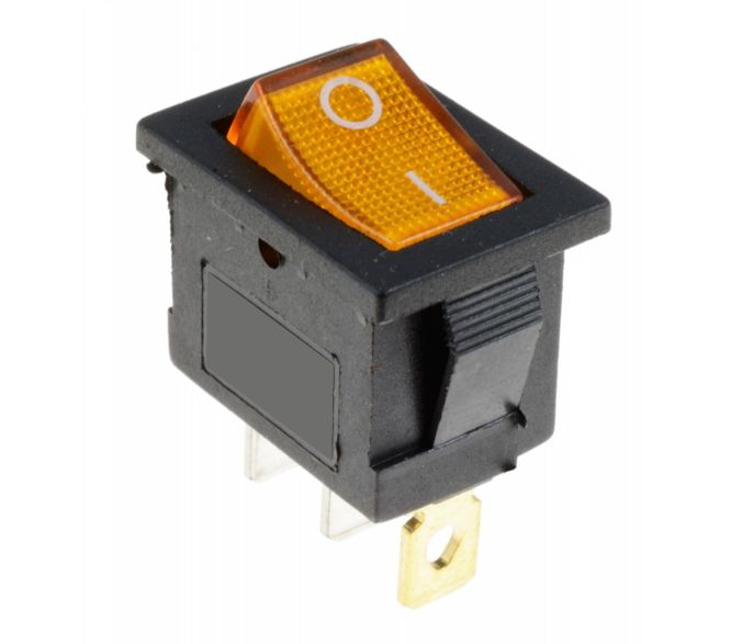 Rocker Switch Illuminated Yl 12 V 15 A Spst 13x19 Kcd1 2 101 N Yellow