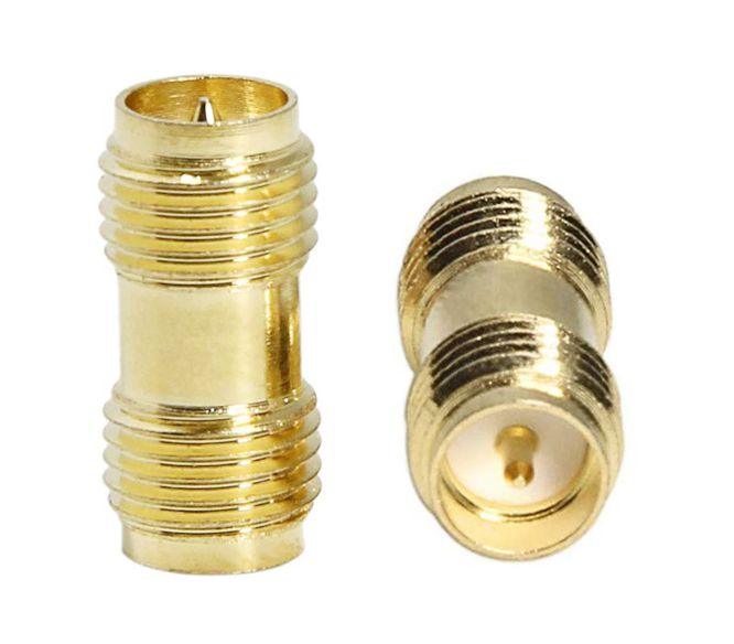 Adapter Sma Socket(reverse) To Sma Socket(reverse), Gold Rp Sma Jj - Livestainable.co.za