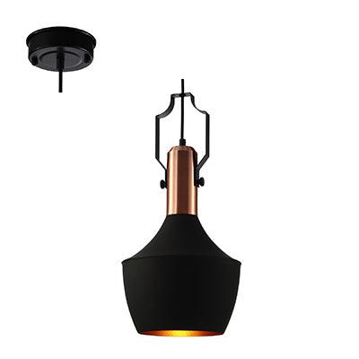 Pendant Metal 240mm Antique Copper/Black E27 1x40w - Livestainable.co.za