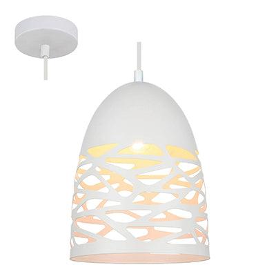 Pendant Metal 205mm White E27 1x28w - Livestainable.co.za