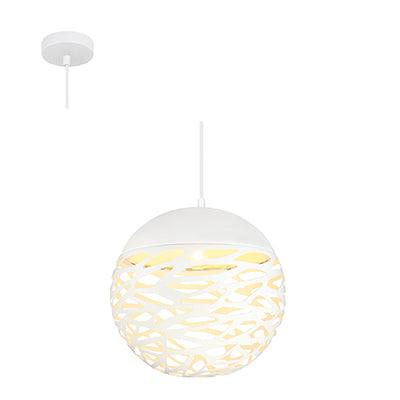 Pendant Metal 300mm White E27 1x28w - Livestainable.co.za