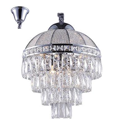 4 Lt Chandelier Crystal Chrome E14 4x40w - Livestainable.co.za