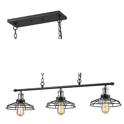 Grid 3 Lt Pendant Black/Chrome E27 3x40w - Livestainable.co.za