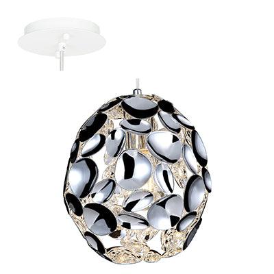 Pendant Metal 180mm Chrome E27 1x60w - Livestainable.co.za