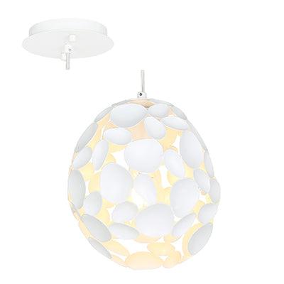 Pendant Metal 180mm White E27 1x60w - Livestainable.co.za