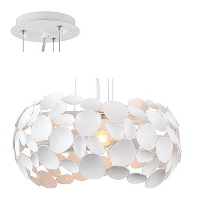 Pendant Metal 320mm White E27 2x60w - Livestainable.co.za