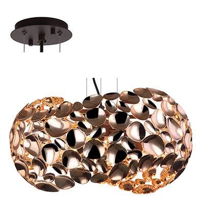 Pendant Metal 470mm Rose Gold E27 3x60w - Livestainable.co.za