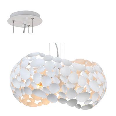 Pendant Metal 470mm White E27 3x60w - Livestainable.co.za